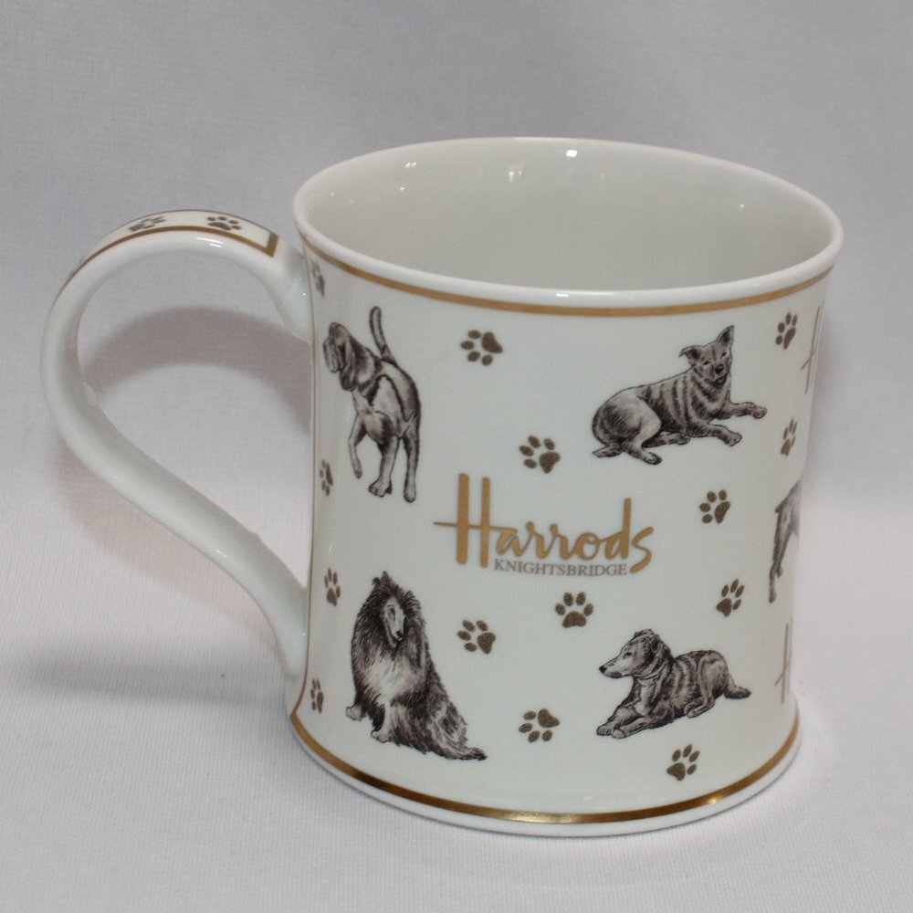 Harrods Teacup w/Large Dog Breeds Knightbridge Fine Bone China Made in England - Picture 4 of 11